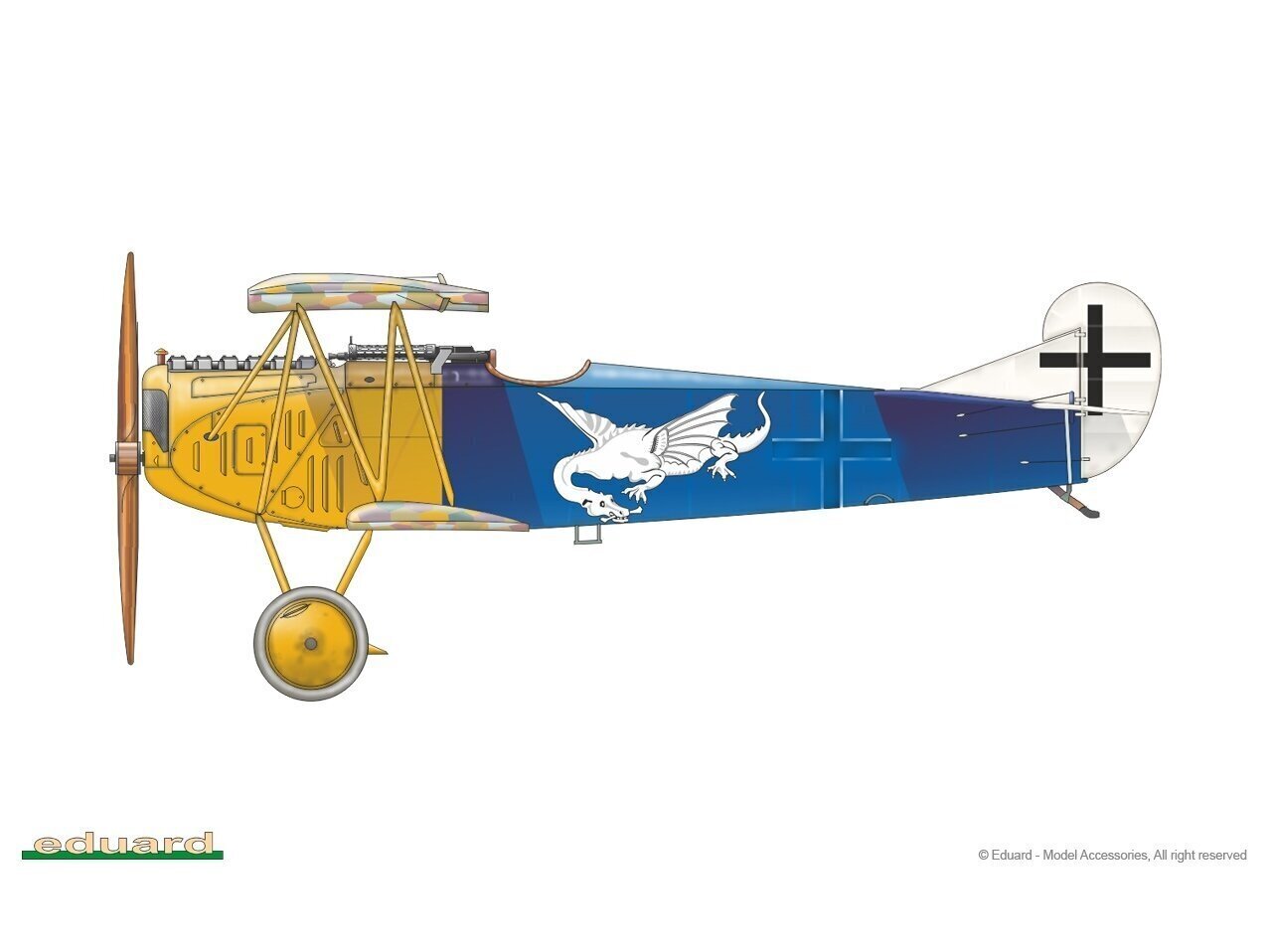 Eduard - Fokker D.VII OAW, Weekend Edition with LTU decals, 1/48, 84155 cena un informācija | Konstruktori | 220.lv