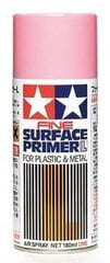 Tamiya - Fine Surface Primer L for Plastic & Metal (Pink) 180ml, 87146 cena un informācija | Grunts, špaktelis | 220.lv