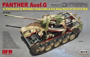 Rye Field Model - Panther Ausf.G with Full Interior & Cut Away Parts, 1/35, RFM-5019 cena un informācija | Konstruktori | 220.lv