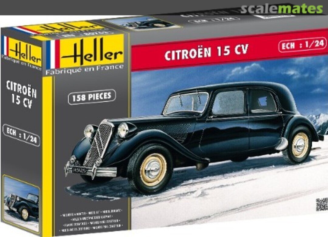 Heller - Citroen 15 CV, 1/24, 80763 cena un informācija | Konstruktori | 220.lv