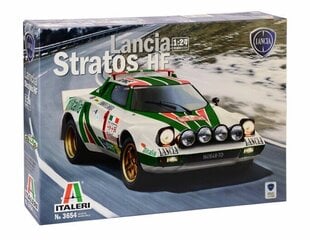 Сборная пластиковая модель Lancia Stratos HF 3654 ITALERI Auto 1:24  цена и информация | Kонструкторы | 220.lv