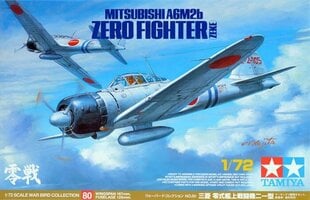 Tamiya - Mitsubishi A6M2b Zero Fighter (ZEKE), 1/72, 60780 cena un informācija | Konstruktori | 220.lv