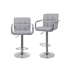 Набор из 2 барных стульев Songmics, серый цена и информация | Стулья для кухни и столовой | 220.lv
