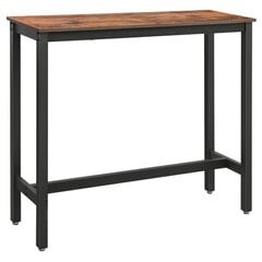Bāra galds Songmics Rustic 120x40 cm, brūns/melns цена и информация | Кухонные и обеденные столы | 220.lv