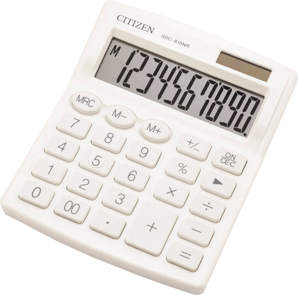 Kalkulators mazs galda Citizen SDC 810NRWH Balts цена и информация | Kancelejas preces | 220.lv