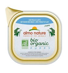Almo Nature Bio Organic Puppy, kucēniem, ar vistas gaļu un pienu, 100g. цена и информация | Консервы для собак | 220.lv