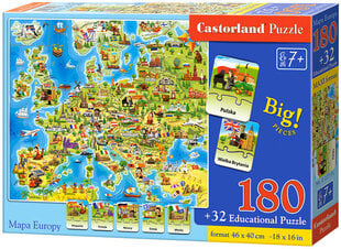Eiropas Karte 180 Elementi cena un informācija | Puzles, 3D puzles | 220.lv
