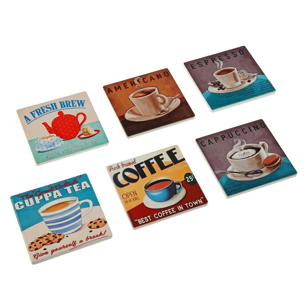 Paliktņi Versa Cofee (10 x 10 cm) (6 gab.) cena un informācija | Galdauti, salvetes | 220.lv