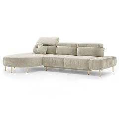 Stūra dīvāns Homede Malfa, smilškrāsas cena un informācija | Stūra dīvāni | 220.lv