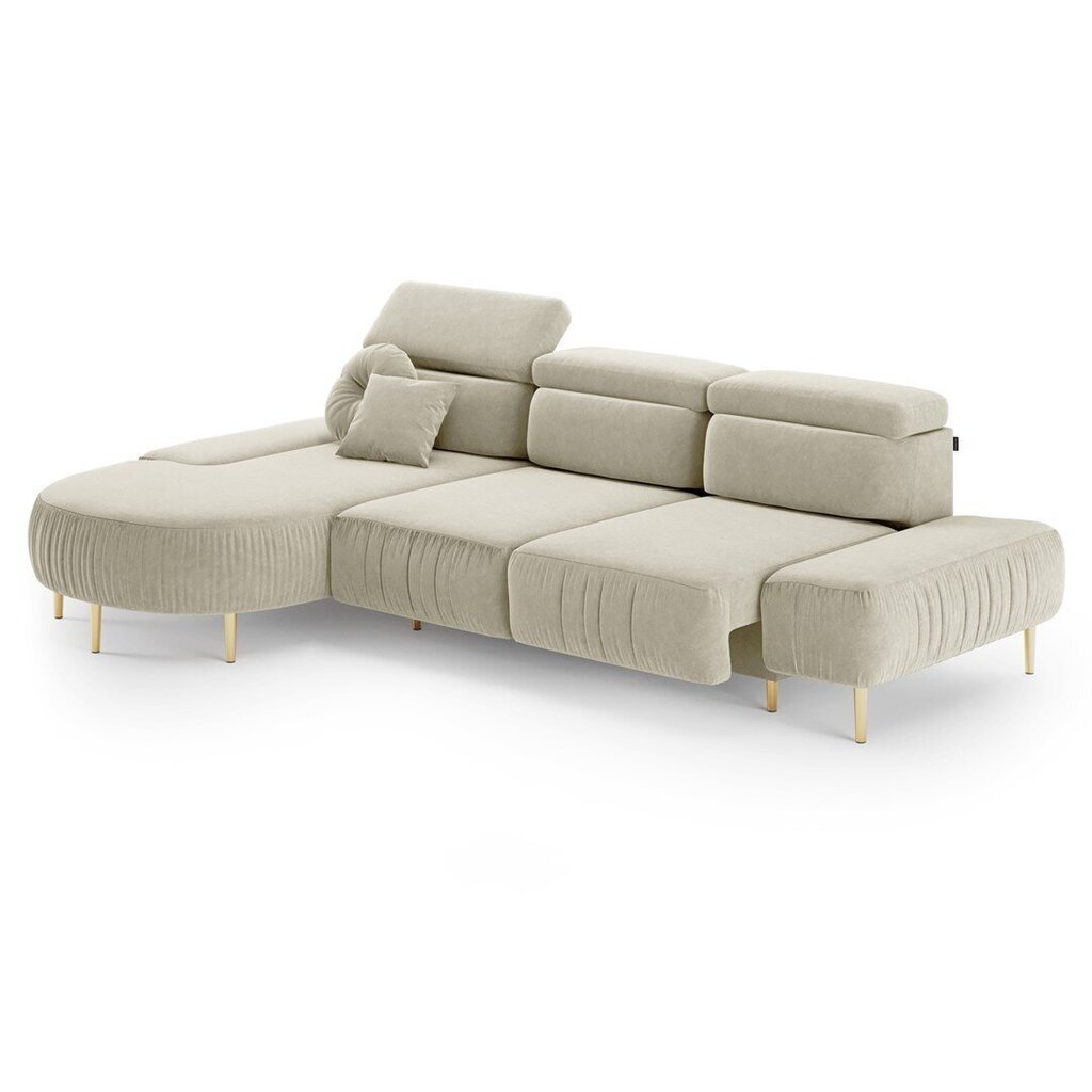 Stūra dīvāns Homede Malfa, smilškrāsas cena un informācija | Stūra dīvāni | 220.lv