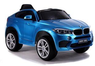 Vienvietīgs elektromobilis BMW X6, zils-lakots cena un informācija | Bērnu elektroauto | 220.lv