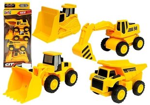 Набор строительных машин, 4шт. цена и информация | Конструктор автомобилей игрушки для мальчиков | 220.lv