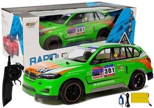 Tālvadības sporta auto, zaļa, 1:10 cena un informācija | Rotaļlietas zēniem | 220.lv