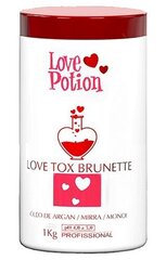Бoтoкc для волос Love Potion Love Tox Brunette Óleo De Argan, 1000 мл цена и информация | Распылите крем-спрей на волосы на расстоянии 20-25 см, расчешите их расческой. | 220.lv