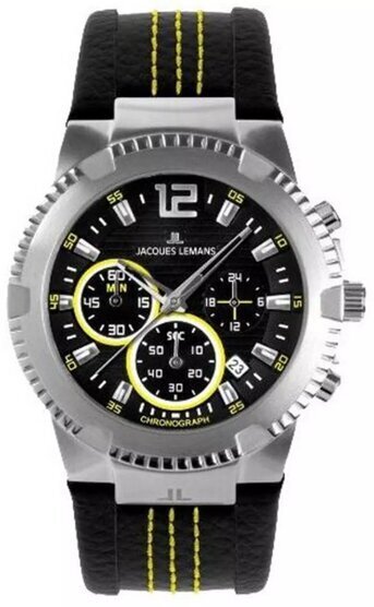 Vīriešu pulkstenis Jacques Lemans Sports Powerchrono 10 1-1455C цена и информация | Vīriešu pulksteņi | 220.lv