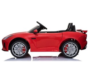 Vienvietīgs elektromobilis Jaguar F-Type, sarkans-lakots cena un informācija | Bērnu elektroauto | 220.lv