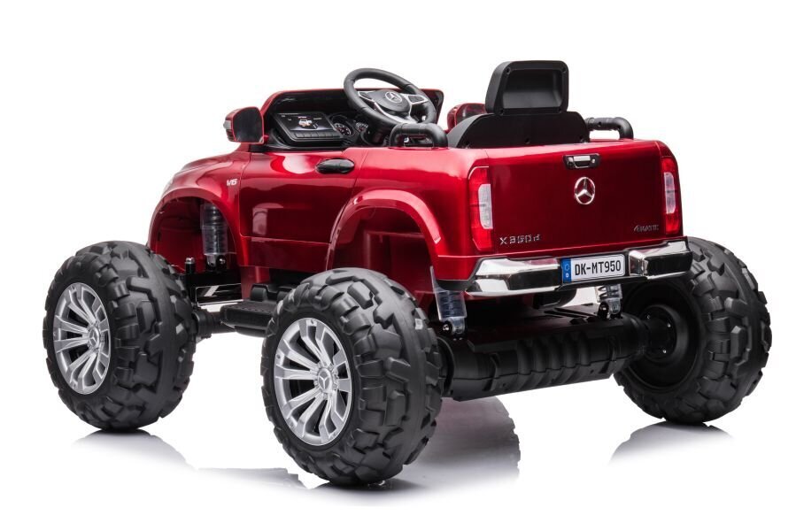 Bērnu vienvietīgs elektromobilis Mercedes DK-MT950 MP4, sarkans-lakots cena un informācija | Bērnu elektroauto | 220.lv
