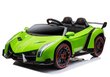 Bērnu elektromobilis Lamborghini Veneno MP4, zaļš cena un informācija | Bērnu elektroauto | 220.lv