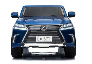 Bērnu divvietīgs elektromobilis Lexus DK-LX570, zils-lakots cena un informācija | Bērnu elektroauto | 220.lv
