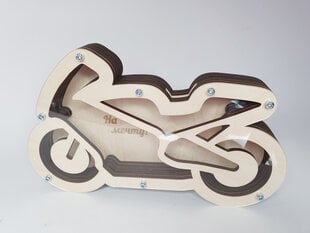 Koka krājkase - Motocikls ar gravējumu “На мечту!” cena un informācija | Oriģinālas krājkasītes | 220.lv