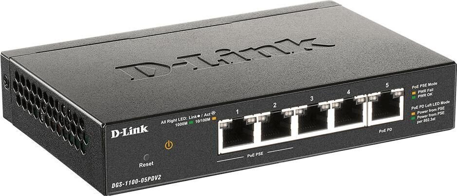 D-Link DGS-1100-05PDV2 цена и информация | Komutatori (Switch) | 220.lv