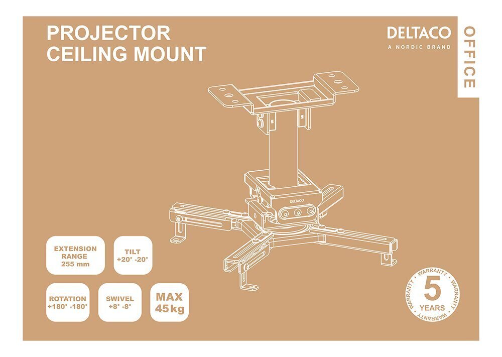 Projektora turētājs Deltaco Office ARM-0410 cena un informācija | Projektoru piederumi | 220.lv