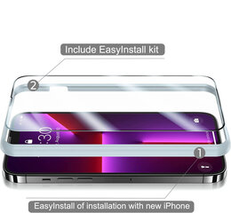 Apple iPhone 13/13Pro EasyInstaLL aizsargstikls 5D glass pilnam ekrānam цена и информация | Защитные пленки для телефонов | 220.lv