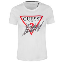 Футболка женская Guess T-SHIRT SS CN ICON TEE, белая W2RI07I3Z11 G011 42623 цена и информация | Футболка женская | 220.lv