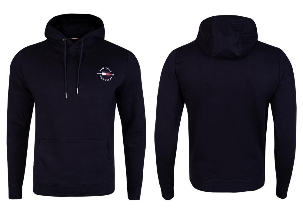 Vīriešu T-krekls Tommy Hilfiger CIRCLE CHEST CORP HOODY, tumši zils W0MW18368 DW5 cena un informācija | Vīriešu T-krekli | 220.lv