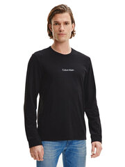 Vīriešu T-krekls CALVIN KLEIN L/S CREW NECK, melns 000NM2171E UB1 42553 цена и информация | Мужские футболки | 220.lv