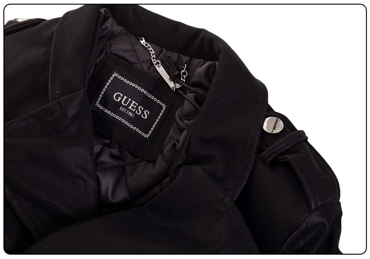 Virsjaka sievietēm GUESS FRANCES JACKET, melna W0YL24WD1P0 JBLK cena un informācija | Sieviešu virsjakas | 220.lv