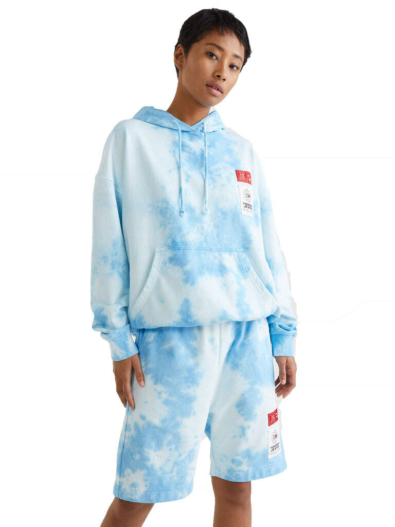 Sieviešu sporta džemperis Tommy Hilfiger TJW OVRSZD TIE DYE HOODIE BLUE DW0DW12646 0GY 44193 cena un informācija | Sieviešu džemperi | 220.lv