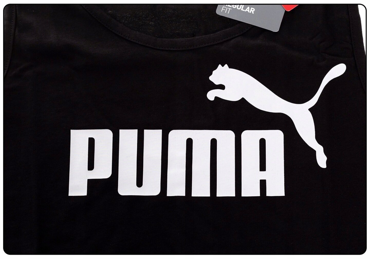 Vīriešu T-krekls PUMA ESS TANK BLACK 586670 01 44520 cena un informācija | Vīriešu T-krekli | 220.lv