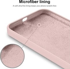 Komplekts-aizsargvāciņš silikona Apple iPhone 13 SoundBerry(real liquid silicone), rozā-mistyrose + aizsargstikls Superior 5D cena un informācija | Telefonu vāciņi, maciņi | 220.lv