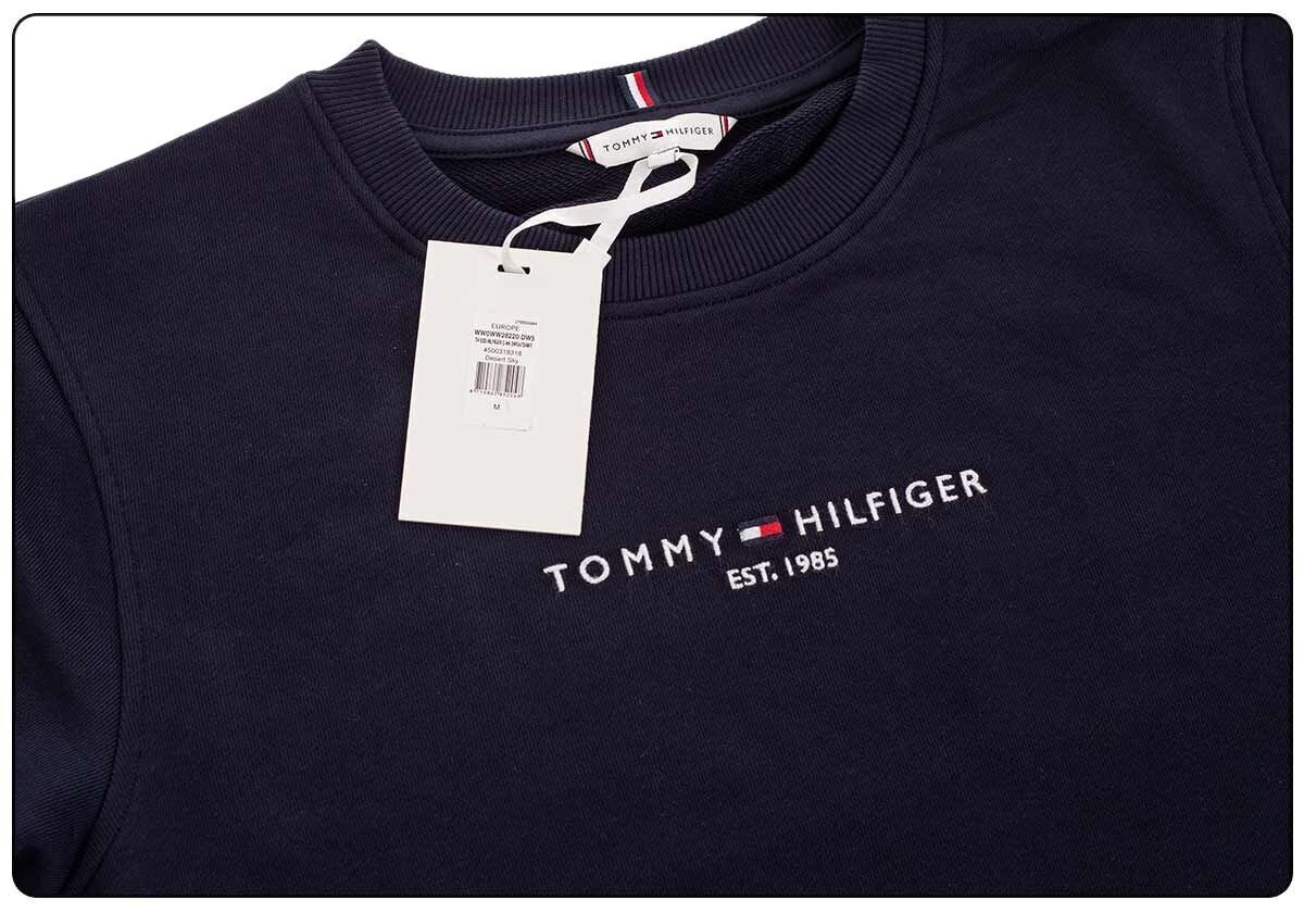 Sieviešu džemperis Tommy Hilfiger TH ESS HILFIGER C-NK SWEATSHIRT, tumši zils W0WW28220 DW5 cena un informācija | Sieviešu džemperi | 220.lv