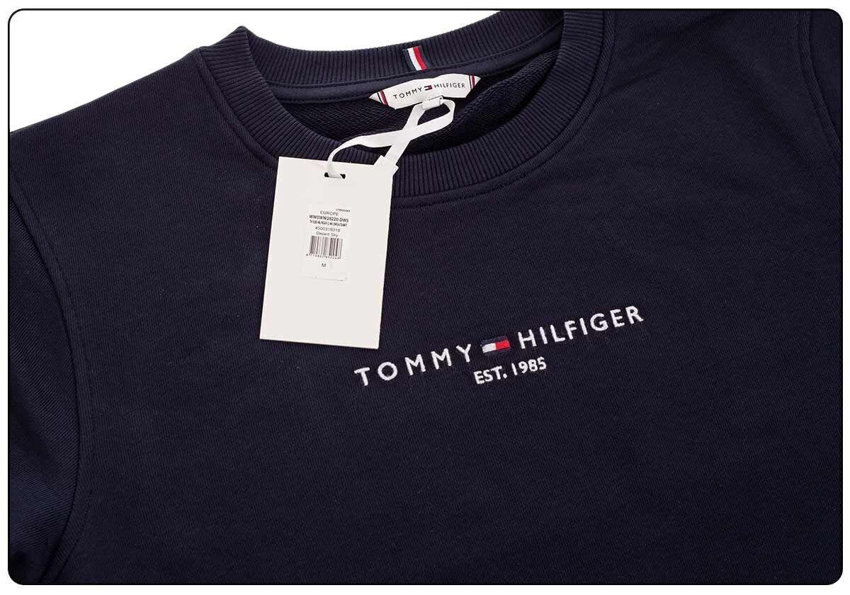 Sieviešu džemperis Tommy Hilfiger TH ESS HILFIGER C-NK SWEATSHIRT, tumši zils W0WW28220 DW5 цена и информация | Sieviešu džemperi | 220.lv