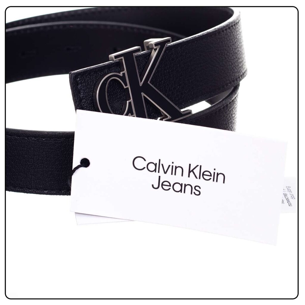 Sieviešu siksna Calvin Klein MONO HARDWARE OUTLINE BELT 30 mm, melna K60K609318 BDS 44038 cena un informācija | Sieviešu jostas | 220.lv