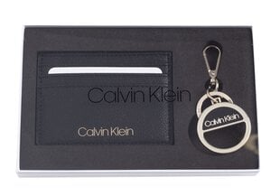 Dāvanu komplekts (maks + atslēgu piekariņš) Calvin Klein PREZENT HOOP SLG GIFTSET BLACK K60K606632 BAX 36477 цена и информация | Женские кошельки, держатели для карточек | 220.lv