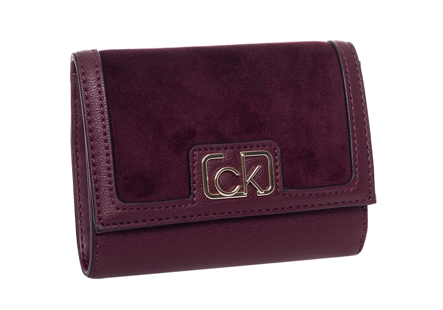 Maks sievietēm Calvin Klein TRIFOLD MD V, bordo K60K607431 GDU 36743 cena un informācija | Sieviešu maki, karšu maki | 220.lv