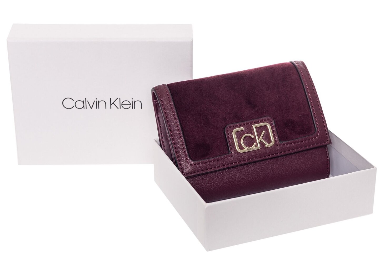 Maks sievietēm Calvin Klein TRIFOLD MD V, bordo K60K607431 GDU 36743 цена и информация | Sieviešu maki, karšu maki | 220.lv