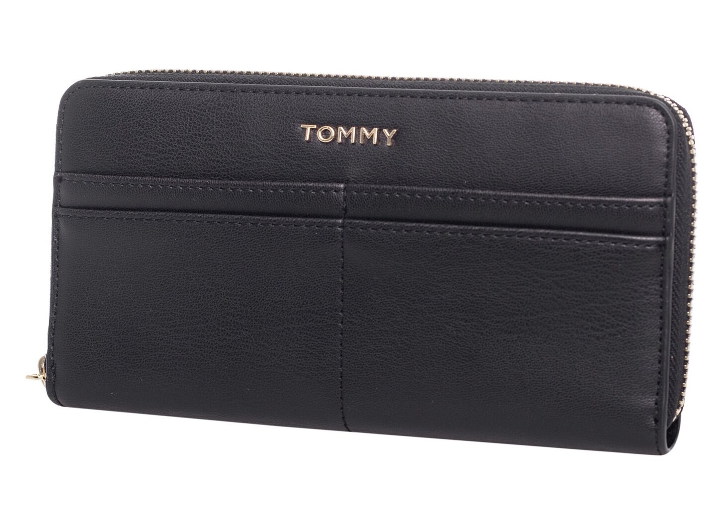 Maks sievietēm Tommy Hilfiger ICONIC TOMMY LARGE ZA BLACK AW0AW08912 BDS 37712 cena un informācija | Sieviešu maki, karšu maki | 220.lv