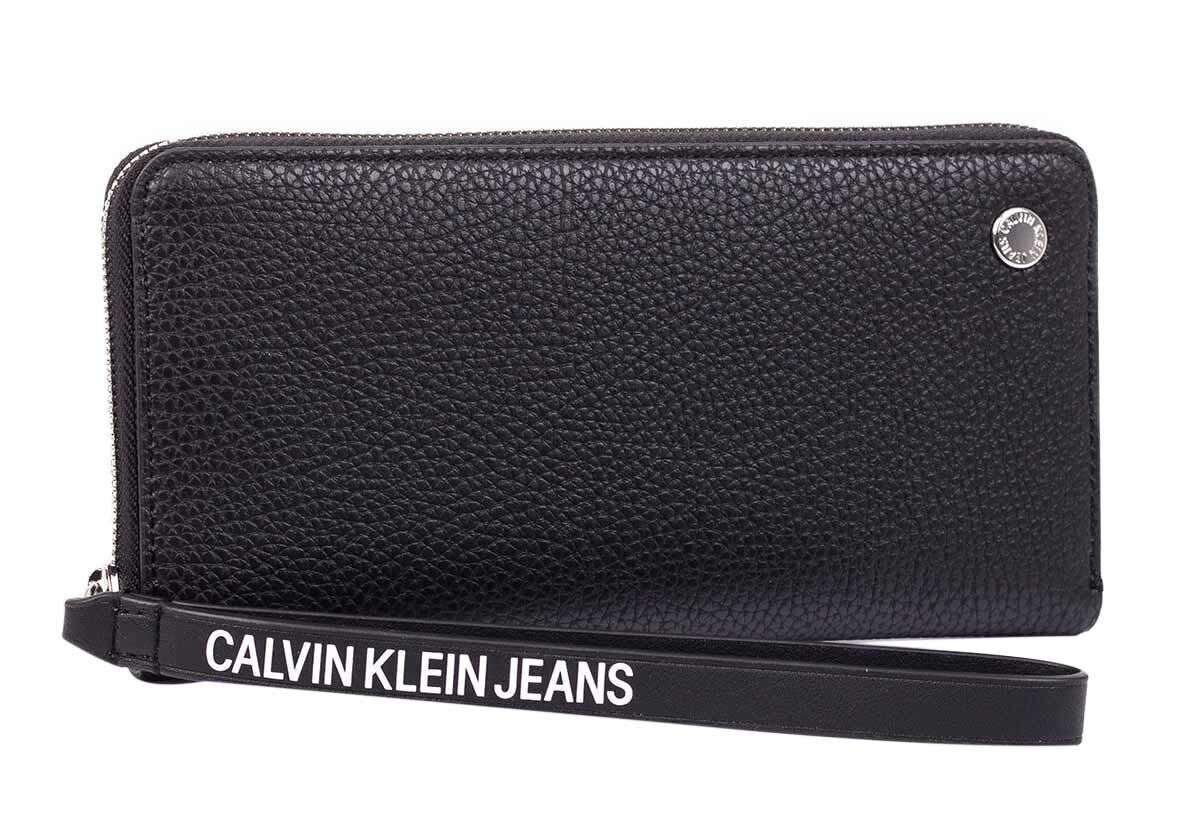 Maks sievietēm Calvin Klein CKJ BANNER SML ZIPAROUND BLACK K60K606168 BDS 36289 cena un informācija | Sieviešu maki, karšu maki | 220.lv