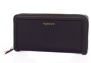 Женский кошелек Tommy Hilfiger NYLON LARGE ZA BLACK AW0AW08484 BDS 37555 цена и информация | Женские кошельки, держатели для карточек | 220.lv