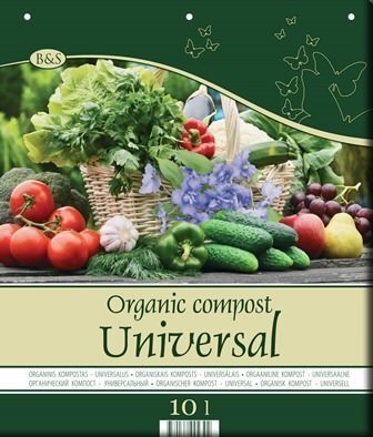 ORGANISKAIS KOMPOSTS UNIVERSĀLAIS 10 L цена и информация | Grunts, zeme, kūdra, komposts | 220.lv
