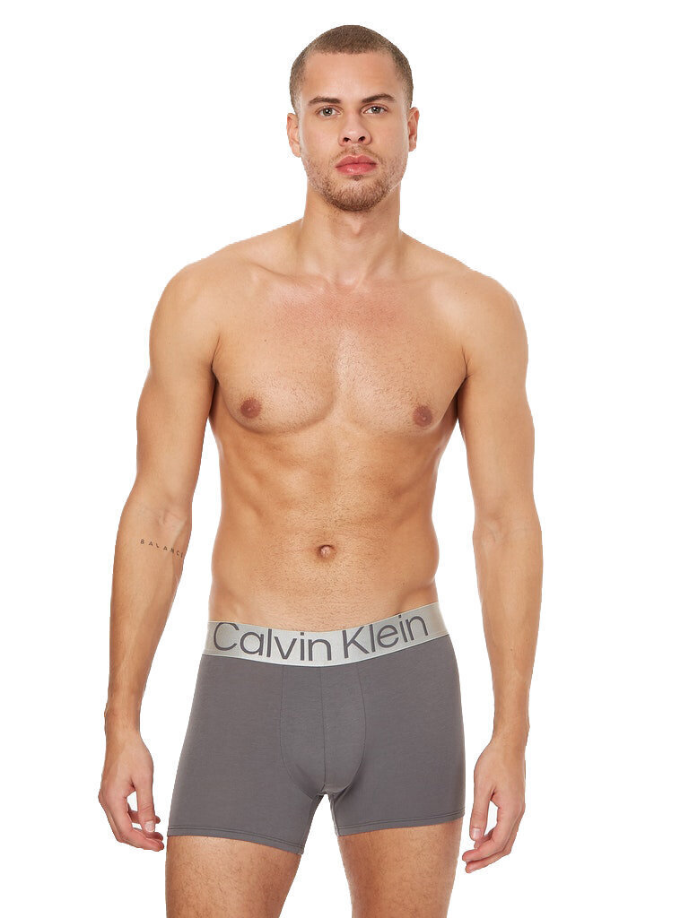 Vīriešu apakšbikses Calvin Klein TRUNK 3 pāri, melnas/pelēkas/tirkīzzilas 000NB3130A 13C 45692 cena un informācija | Vīriešu apakšbikses | 220.lv