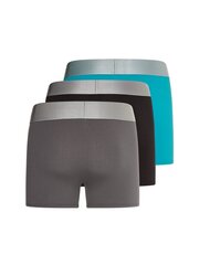 Vīriešu apakšbikses Calvin Klein TRUNK 3 pāri, melnas/pelēkas/tirkīzzilas 000NB3130A 13C 45692 цена и информация | Мужские трусы | 220.lv