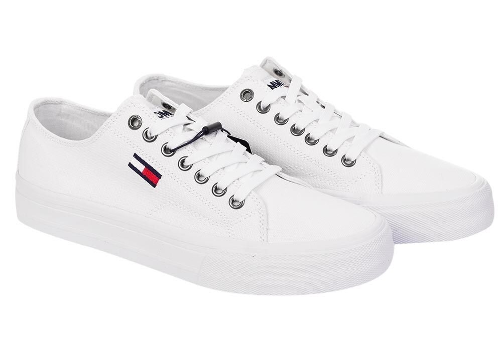 Vīriešu sporta apavi Tommy Hilfiger LONG LACE UP VULC, baltas EM0EM00659 YBR 20795 cena un informācija | Sporta apavi vīriešiem | 220.lv