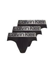 Apakšbikses vīriešiem Calvin Klein SLIPY HIP BRIEF 3 pāri, melnas 000NB3073A 7V1 45030 цена и информация | Мужские трусы | 220.lv