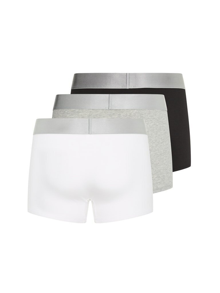 Vīriešu apakšbikses Calvin Klein TRUNK, 3 pāri, baltas/pelēkas/melnas 000NB3130A MPI 45084 цена и информация | Vīriešu apakšbikses | 220.lv