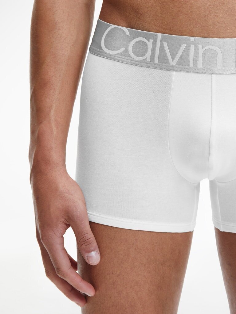 Vīriešu apakšbikses Calvin Klein TRUNK, 3 pāri, baltas/pelēkas/melnas 000NB3130A MPI 45084 цена и информация | Vīriešu apakšbikses | 220.lv